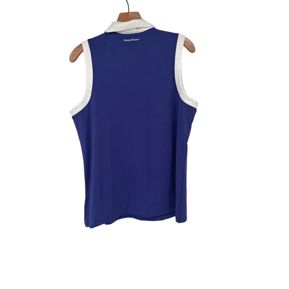 Tommy Bahama Womens Golf Sleeveless Polo Shirt size XL Blue Quick-Dry SPF 50 new - Picture 4 of 4